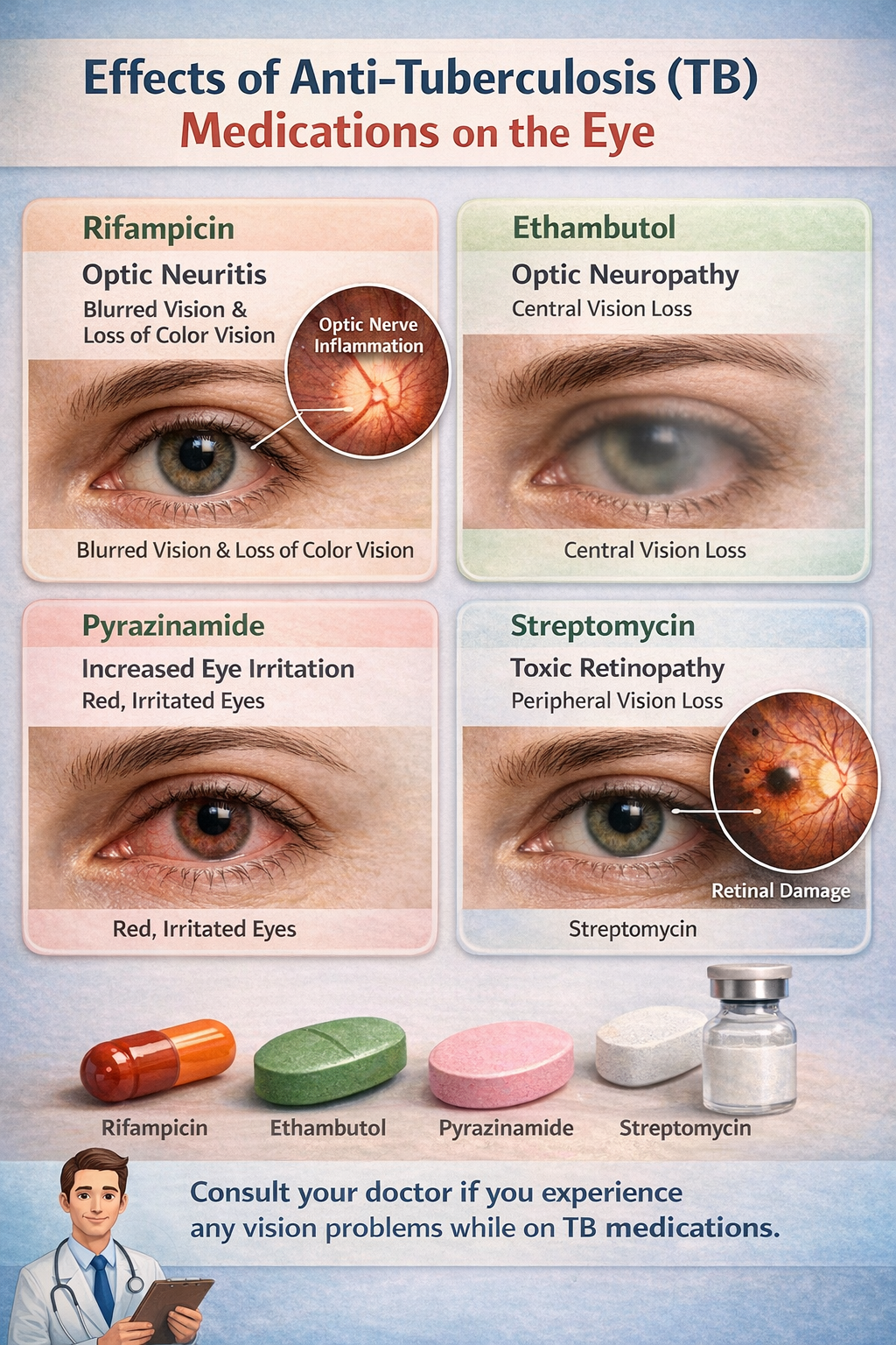 Effects of TB medications on eyes
